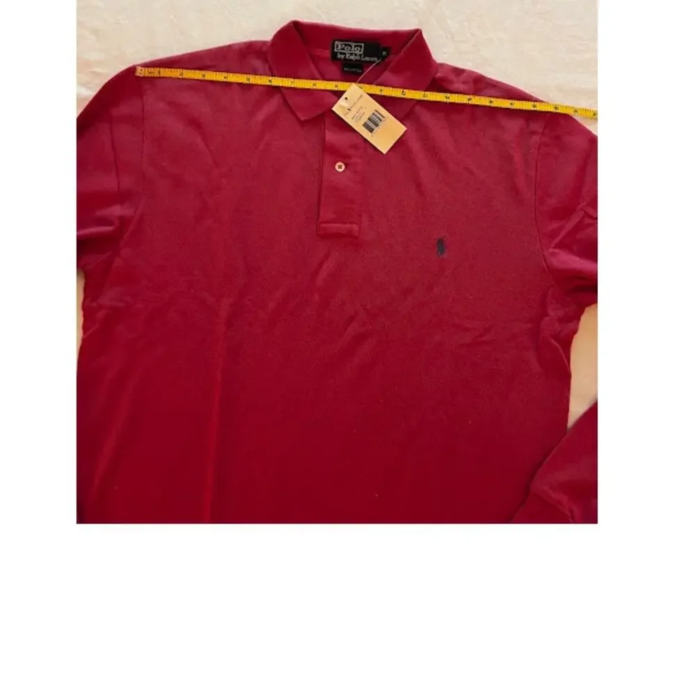 VTG Polo Ralph Lauren Shirt Pink Long Sleeve Medium NWT